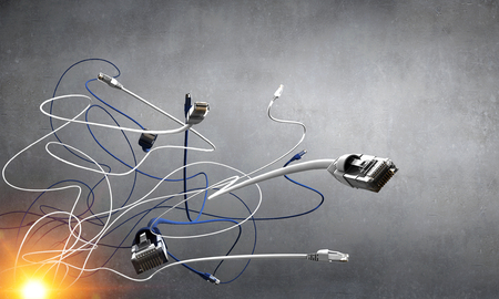 Wire Internet connectionの写真素材