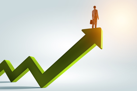 His progress and success. Mixed mediaの写真素材