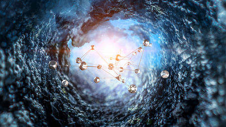 Space planets and nebulaの写真素材