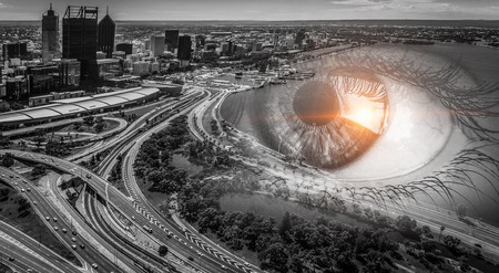 City panoramic viewの写真素材