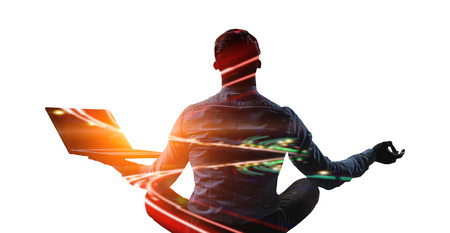 Finding inner balance. Mixed mediaの写真素材