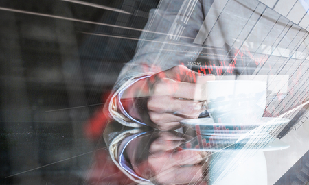 Take a break and have coffeeの写真素材