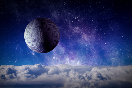 Pluto planet. Mixed mediaの写真素材