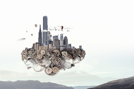 Mini city design . Mixed mediaの写真素材