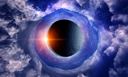 Space planets and nebulaの写真素材