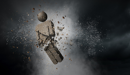 Concrete male figureの写真素材