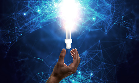 Innovative idea in businessman hand