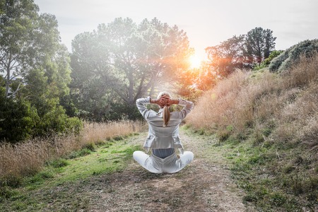 Finding inner balance. Mixed mediaの写真素材
