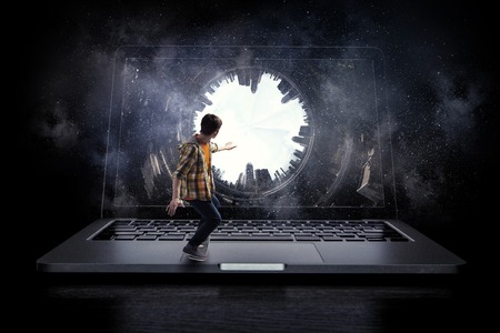 Surfing the Internetの写真素材