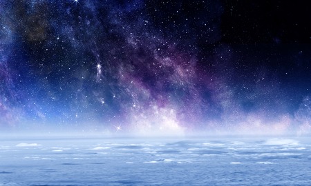 Space planets and nebulaの写真素材