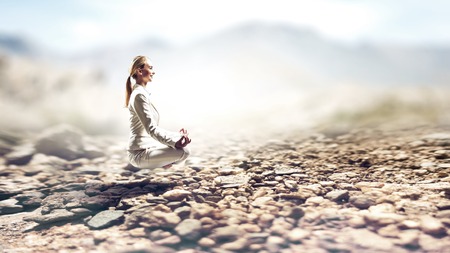 Spiritual stength and balance. Mixed mediaの写真素材