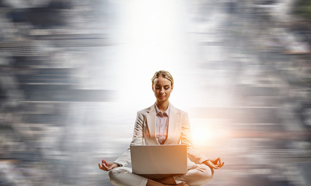 Finding inner balance. Mixed mediaの写真素材