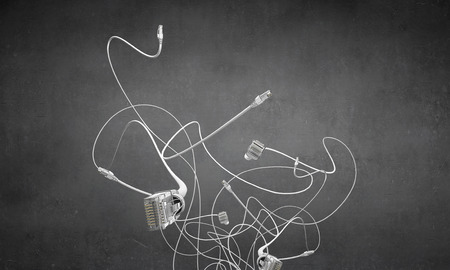 Internet connection cable. Mixed media