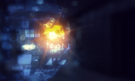 Technologies for connection. Mixed mediaの写真素材
