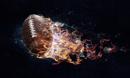 American football game concept. Mixed mediaの写真素材