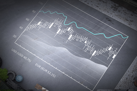 Concept of business statistics. Mixed mediaの写真素材