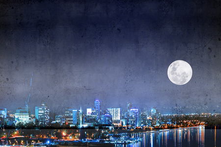 Spectacular night view of the cityの写真素材