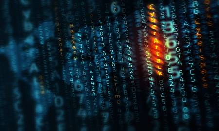 Background image with idea of Internet security attack