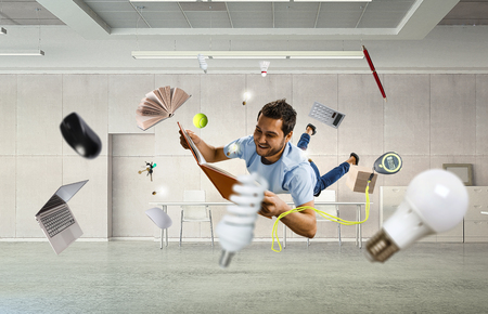 Reading as self education. Mixed mediaの写真素材