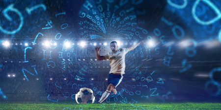 Soccer best moments. Mixed mediaの写真素材