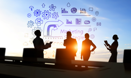 Business teamwork concept. Mixed mediaの写真素材