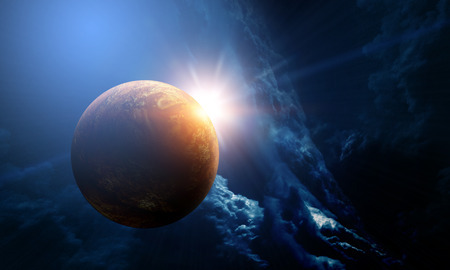 Abstract planets and space backgroundの写真素材