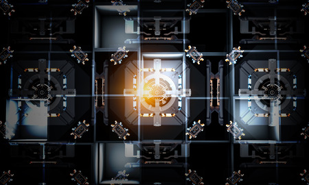 Darc tchnological industrial blurred abstract background