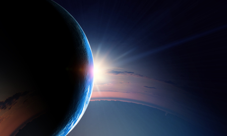 Abstract planets and space backgroundの写真素材