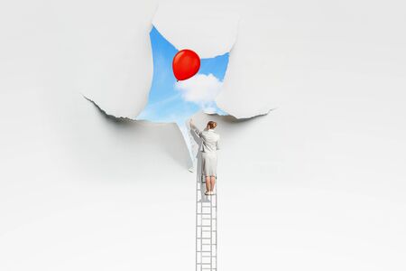 Effect of torn paper holeの写真素材