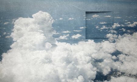 Blue sky and white clouds background