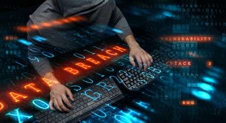 Hacker in hoodie dark theme