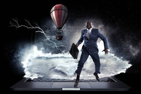 He is a big boss. Mixed mediaの写真素材