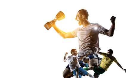 Abstract soccer theme - hottest match momentsの写真素材