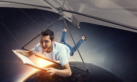 Extreme hang glider. Mixed mediaの写真素材
