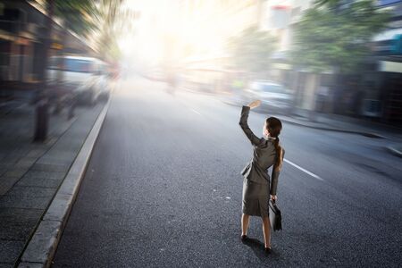 Facing new day. Mixed mediaの写真素材