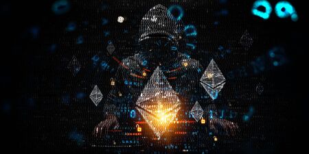 Haking into crypto worldの写真素材