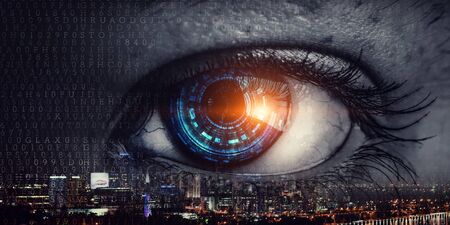 Abstract high tech eye conceptの写真素材