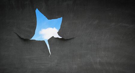 Effect of torn paper holeの写真素材