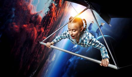 Extreme hang glider. Mixed mediaの写真素材