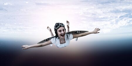 Fly with self-made plane wing
