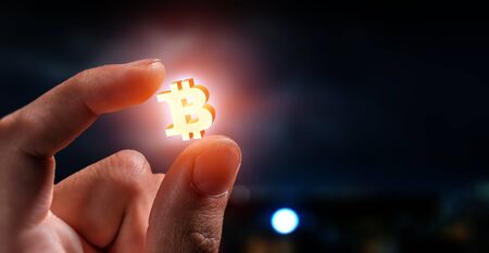 Crypto currency in form of symbolicの写真素材