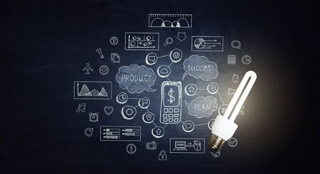 Concept of bright idea and creativity