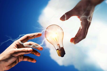 Concept of new ideas and innovationの写真素材