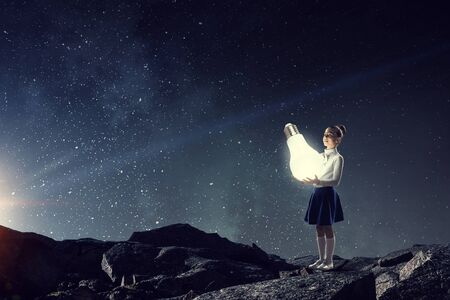 The light of education. Mixed mediaの写真素材