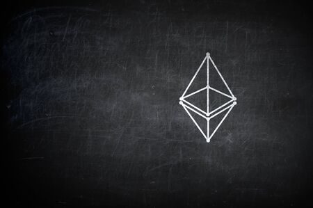 Crypto currency concept. Mixed mediaの写真素材