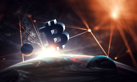 Crypto currency worldの写真素材