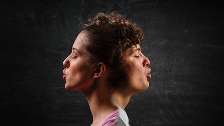 Give me a kiss . Mixed mediaの写真素材