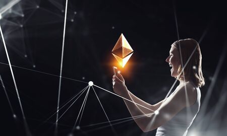 Crypto currency market and exchangeの写真素材