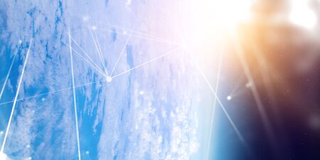 Global connection and networking. 3d renderingの写真素材