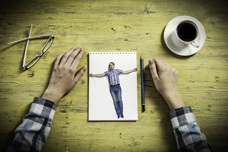 Little genius in my headの写真素材